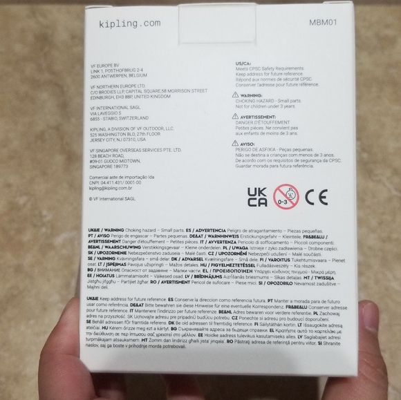 Kipling Disco Lilac Monkey Keychain Plush Pendant Bag Charm - Picture 4 of 4